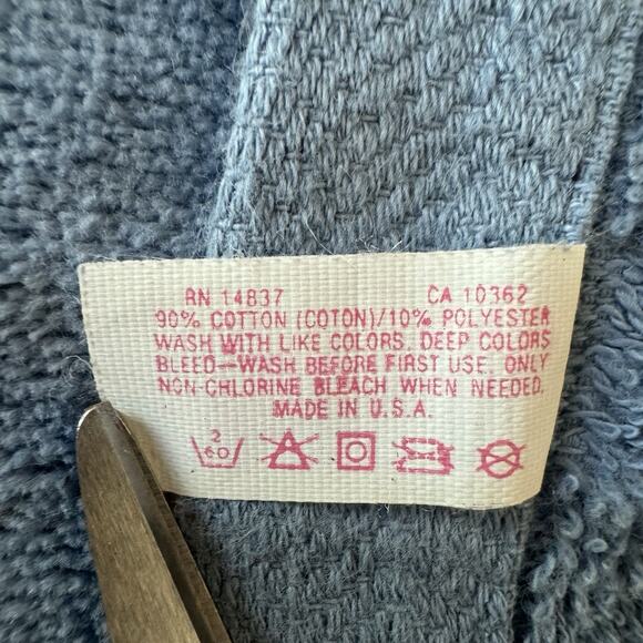 VTG Saturday Knight Bath Towel & Wash Rag Blue Sea Shell Embellished Cotton US - Picture 13 of 16